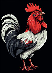 a cartoon of a chicken