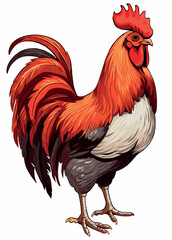 a cartoon of a chicken