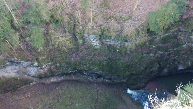 Blansko district, Czech Republic - February 25, 2023: Punkva Caves. Caves Moravian Karst. Rock, forest in the mountains