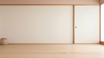 empty roomclean japanese minimalist room interior