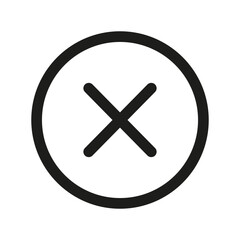 Fototapeta premium Close vector icon, delete sign, close icon vector flat trendy style isolated on white background, no icon vector, cancel icon. 