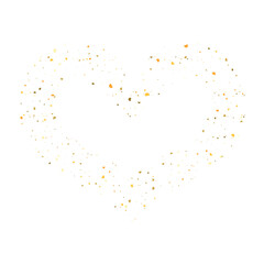 Gold heart glitter icon
