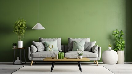 green living room wall background