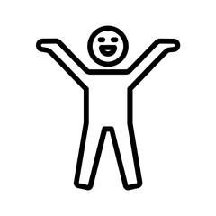 Black line icon for Joy