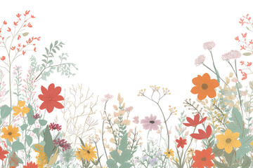 Obraz na płótnie Canvas colorful wildflowers on background