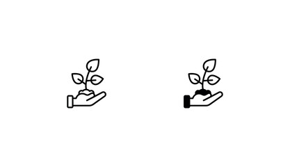 Plant icon design with white background stock illustration