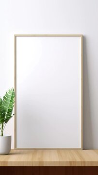 Vertical video mockup with photo frame