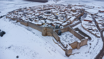 Urueña y sus alrededores con nieve (VALLADOLID)