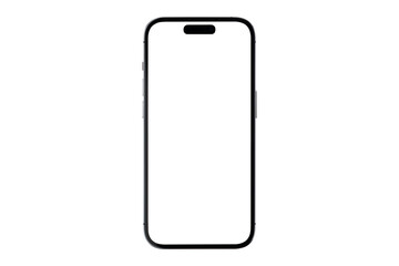 Smartphone with a blank screen on a white background. Smartphone mockup closeup isolated on white...