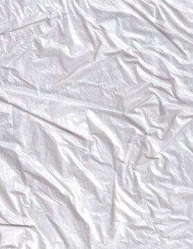 Crumpled White Plastic Bag Background