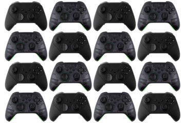 Joystick on a white background. Gamepad closeup isolated on white background.