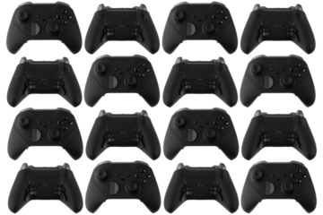 Joystick on a white background. Gamepad closeup isolated on white background.