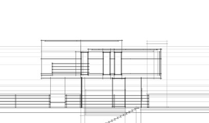 house building sketch architectural 3d illustration