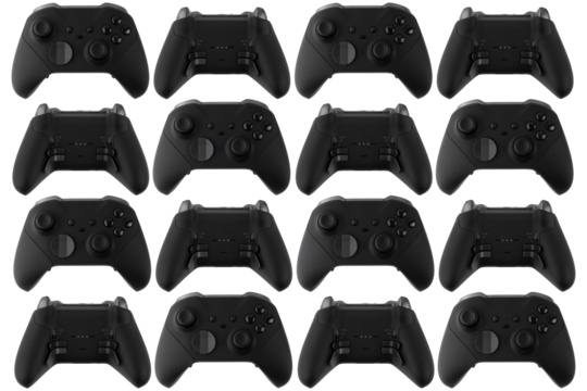 Joystick on a white background. Gamepad closeup isolated on white background.