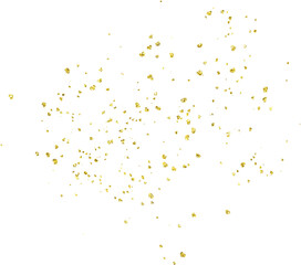 Gold heart glitter confetti