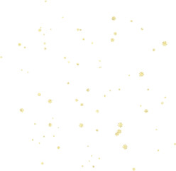 Gold glitter snowflake confetti