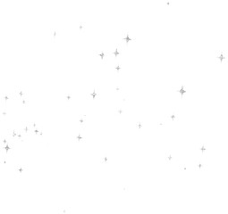 Silver sparkle star confetti
