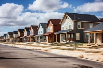 Newly built houses in Texas.