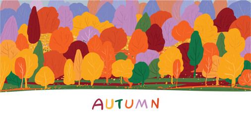 Autumn abstract art background design. Vector EPS10