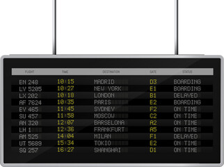 led airport scoreboard