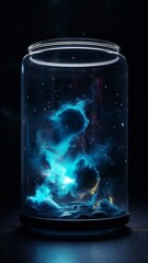 Sky nebula in side a jar, Generative AI illustrations