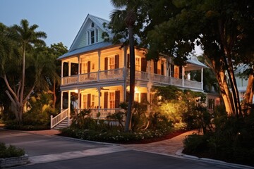 Key West, Florida boasts stunning and exquisite residences. - obrazy, fototapety, plakaty