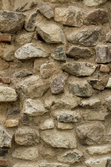 Empty,brown color,brick wall background.Fulled vertical frame
