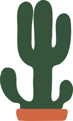 Exotic Decorative house plants. Flat or cartoon icon illustration for home decor and botanical design.