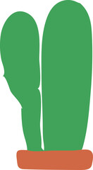 Exotic Decorative house plants. Flat or cartoon icon illustration for home decor and botanical design.