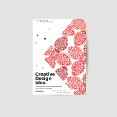 Amazing business presentation vector A4 vertical orientation front page mock up. Modern corporate report cover abstract geometric illustration design layout. Company identity brochure template. EPS10.