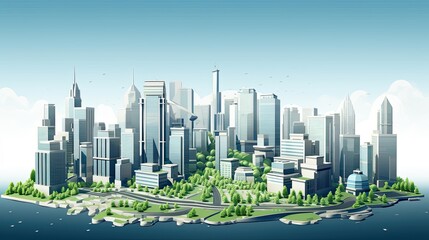 futuristic city Presentation AI