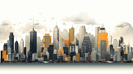 futuristic city Presentation AI