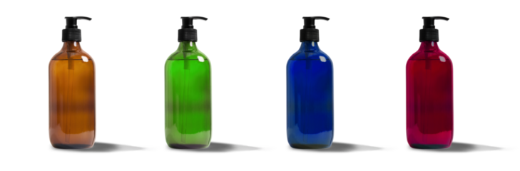 Dispenser bottle isolated on transparent background