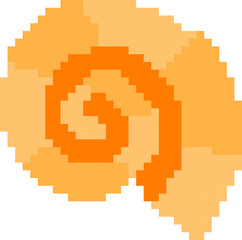 Fossil cartoon icon in pixel style.