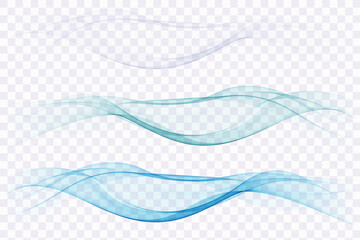 Color flow of wavy lines, abstract waves background. Vector waves set.