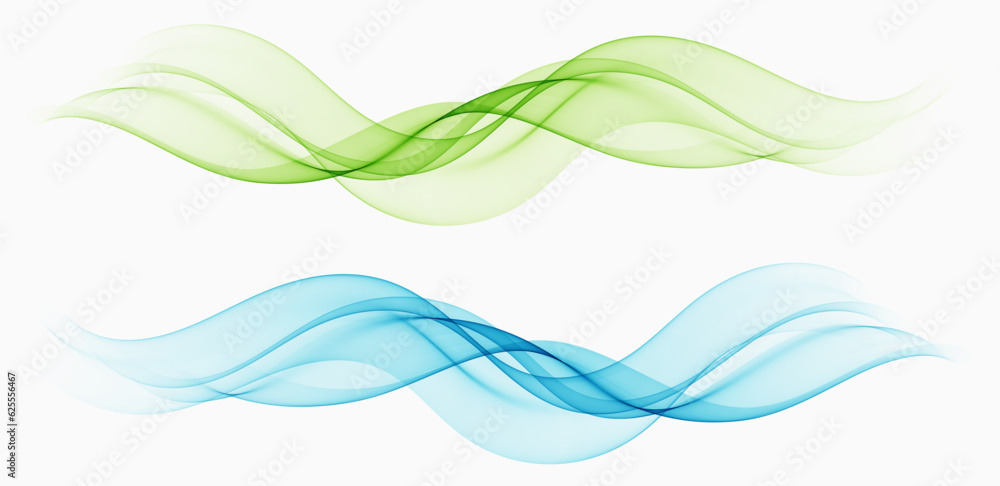 Poster Color flow of wavy lines, abstract waves background. Vector waves set.