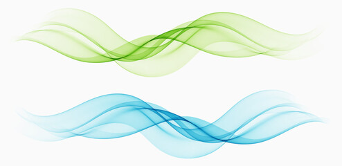 Color flow of wavy lines, abstract waves background. Vector waves set.