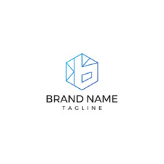 Modern letter B monogram logo design.