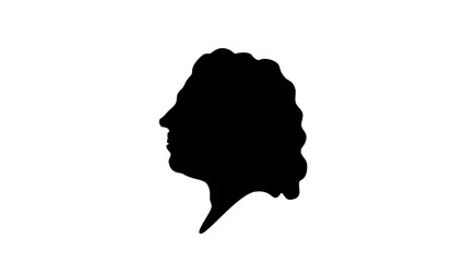 Antonie van Leeuwenhoek silhouette