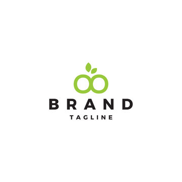 Modern bold ecological food logo design for food and drink industry.