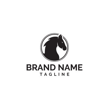 Modern and unique horse logo design.