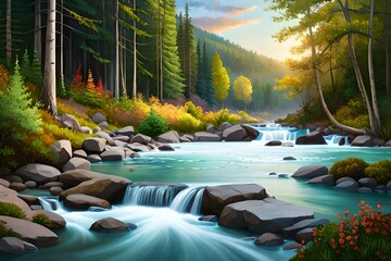 river in the forest