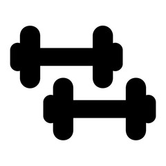 dumbbell glyph icon