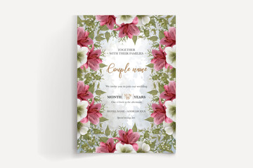 wedding floral invitation card templates