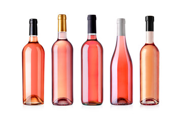 Rosé wine bottles