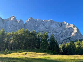 Beautiful Julian Alps in Slovenia landscape