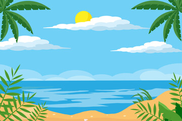 Fototapeta na wymiar tropical beach background summer landscape