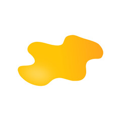 Honeycomb melting vector, Molten honey on the floor, vector isolated with white background