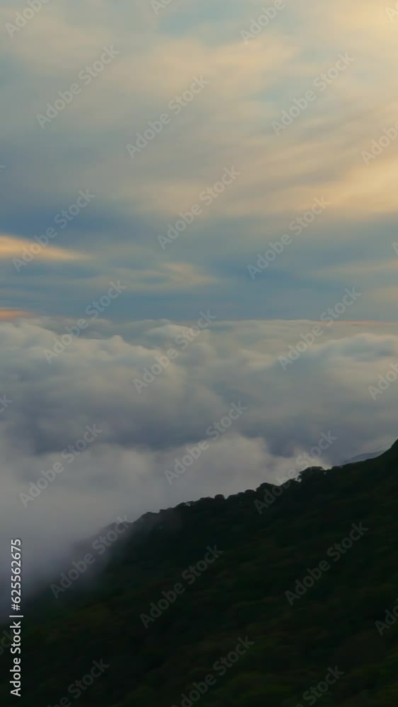 Wall mural aerial panning of caracas city at sunset. caracas venezuela