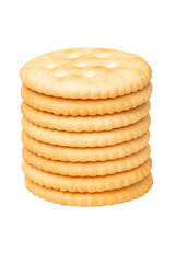 Cutout Stack of Round Salty Crackers